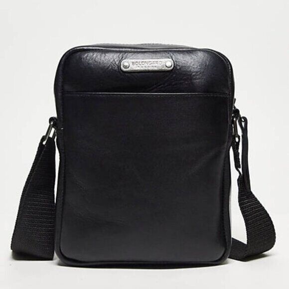 Bolongaro‎ Trevor Men's Leather Skull Crossbody Bag Adjsutable Strap - Picture 4 of 5